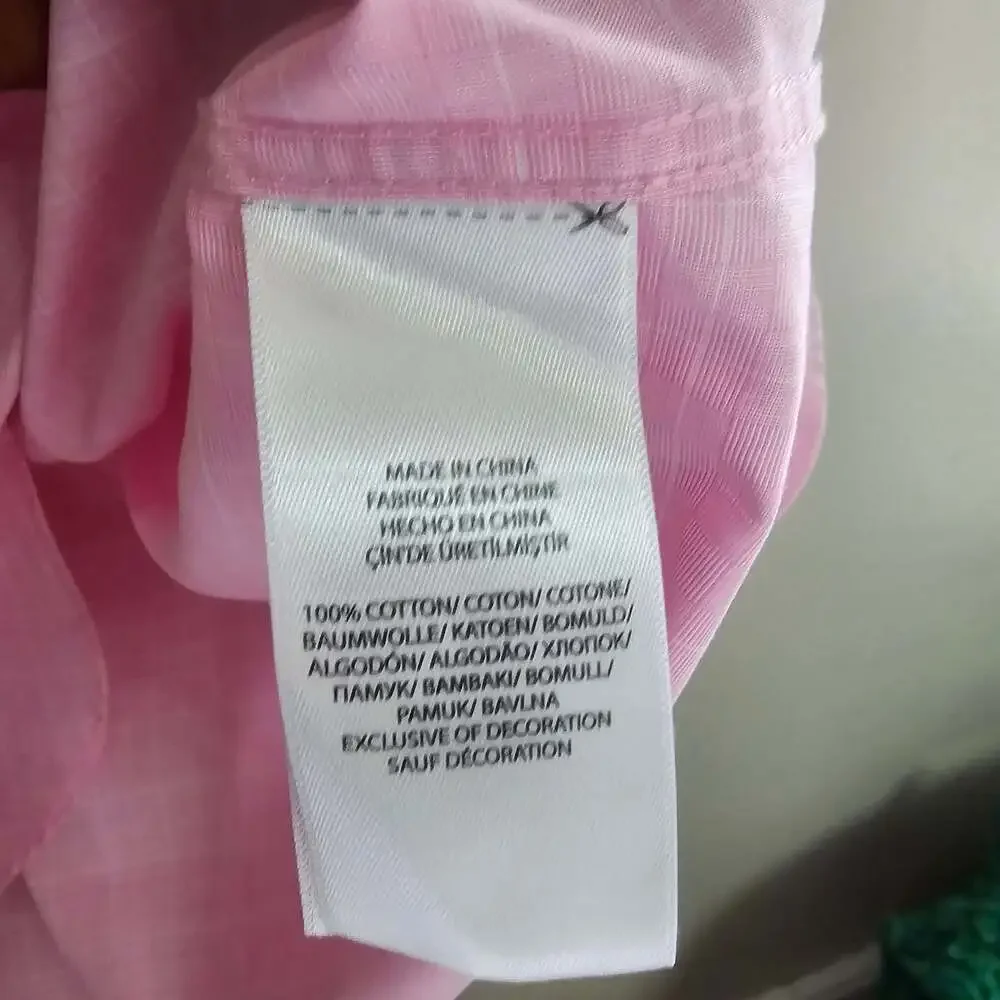 Polo Ralph Lauren Easy Care Cotton Stretch Pink Dress Shirt Men's 17 34/35